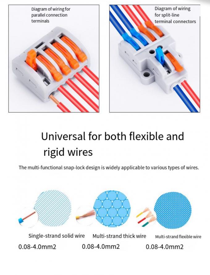 Ταχυσύνδεσμος καλωδίων LED φωτισμού 1-σε-2-έξοδοι, 2-σε-4-έξοδοι, 3-σε-6-έξοδοι, κουτί ακροδεκτών για εξωτερικούς χώρους 4