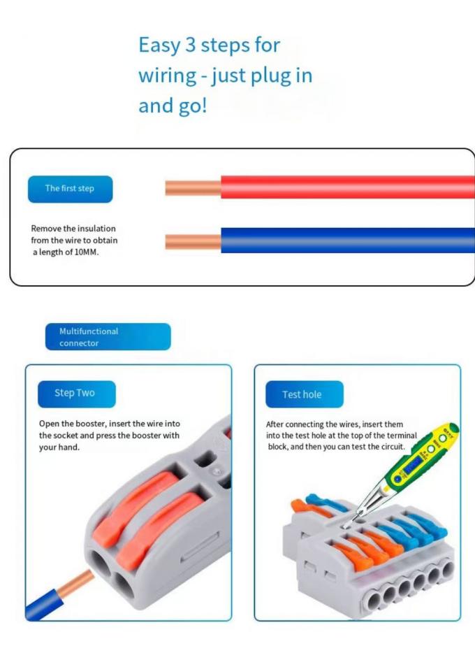 Ταχυσύνδεσμος καλωδίων LED φωτισμού 1-σε-2-έξοδοι, 2-σε-4-έξοδοι, 3-σε-6-έξοδοι, κουτί ακροδεκτών για εξωτερικούς χώρους 5