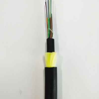 Single Jacket ADSS Optical Aerial Fiber Cable Single Mode Aramid Yarn Strength