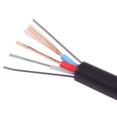 OEM Composite Fibra Cable Customized Outdoor Optical Fiber + Power cable 4 8 12 24 Core Hybrid Power Fiber Optical Cable