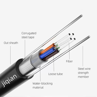 Ποιότητα  Outdoor Aerial GYXTW Fiber Optic Cable Factory Direct 2 to 24 Core G652D Steel Armored εργοστάσιο