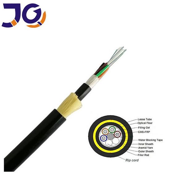 All Dielectric Self Supporting ADSS Fiber Optic Cable 48 96 Core G652D Outdoor Aerial Non Armored Double Jacket