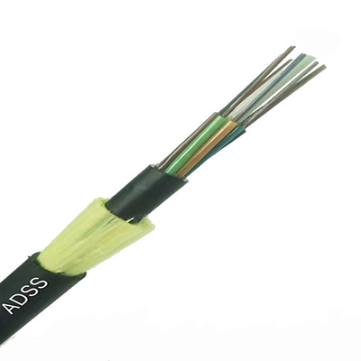 Όλη η δύναμη 12 Dieletric FRP 24 48 Singlemode υπαίθριο ADSS καλώδιο οπτικής ίνας πυρήνων