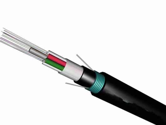 Διπλό θωρακισμένο υπόγειο G652D 12 24 36 48 72 96 144 288 Κεντρικό άμεσα θαμμένο GYTY53 Υφασματικό οπτικό καλώδιο