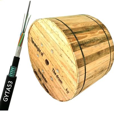 Υπόγεια απευθείας θαμμένη FRP Δυνατότητα Μέλος Διπλό θωρακισμένο οπτικό καλώδιο GYFTA53