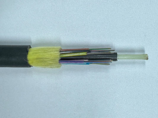 2 24 32 48 72 96 144 Πυρήνας Μονό/Δύπλωμα Εμφύλιο ADSS εξωτερικό υπερυψωμένο καλώδιο οπτικών ινών για αεροπορικό spam 150 100 200m