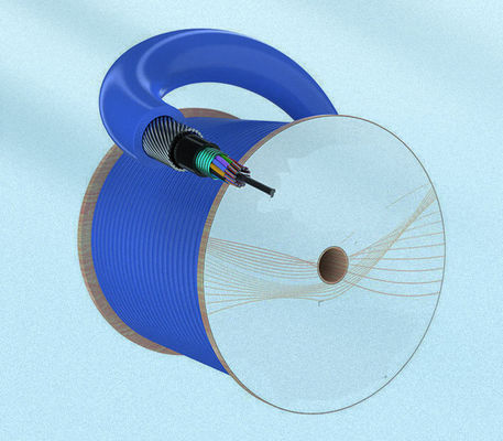 Εργοστάσιο LSZH MGTSV33 Ατσάλινο σύρμα θωρακισμένο εξορυκτικό οπτικό καλώδιο ινών φλόγας G652D μπλε οπτικά καλώδια για ορυχεία