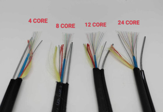 1.6mm Steel Wire Δυνατότητα Μέλος FTTH Mini Σχήμα 8 Οπτικό καλώδιο ινών