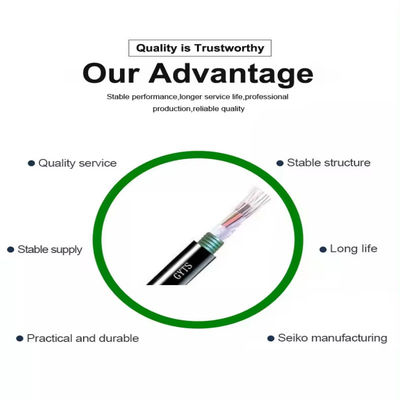 Εξωτερικό θωρακισμένο καλώδιο οπτικών ινών από χαλύβδινη ταινία GYTS GYTA 96