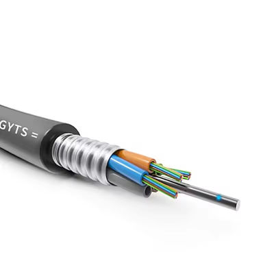 GYTS GYTA 48 Core G652D Single Mode Stranded Loose Tube Armored Fiber Optic Cable (Μια μόνο λειτουργία, αλυσοδεμένος χαλαρός σωλήνας, θωρακισμένο οπτικό καλώδιο)