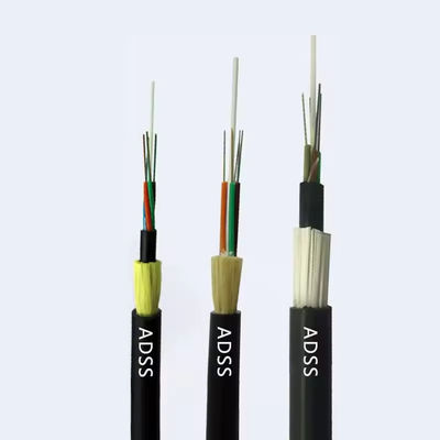 OEM Aerial ADSS Single Jacket 96 Core Single-mode Fiber Optic Cable 1km τιμή για διαφορετικές γραμμές ηλεκτρικής ενέργειας τάσης