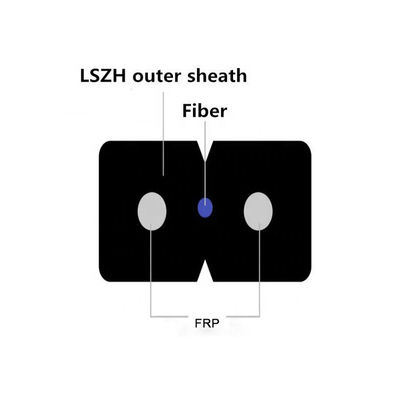 FTTH καλώδιο πτώσης 1 πυρήνας G657A1 LSZH εσωτερικό καλώδιο πτώσης GJXFH-1B6