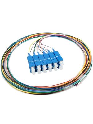 12 πυρήνες SC UPC Fiber Optic Pigtail 0,9mm Multimode Cable για εφαρμογές δικτύων FTTH FTTB