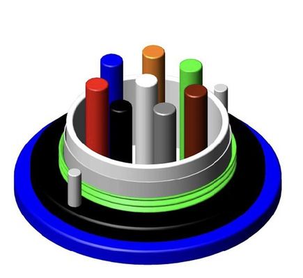MGXTSV Φωτοαποκλιματιζόμενο καλώδιο οπτικών ινών εξωτερικού υπόγειου ορυχείου μεμονωμένου τρόπου πολλαπλού τρόπου