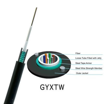 GYXTW 4B1 Ενιαία λειτουργία θωρακισμένο καλώδιο οπτικών ινών για αεροπορική χρήση