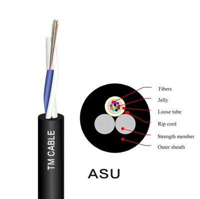 ASU Fiber Optic Cable Mini Adss Single Mode Μη μεταλλικό 12 πυρήνες αυτοβοηθούμενο