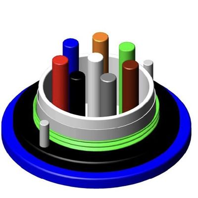 MGTSV 24 πυρήνες εξωτερικό καλώδιο οπτικών ινών μονό τρόπο θωρακισμένο καλώδιο αγωγού ανθρακωρύχου