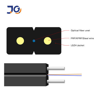 Κατασκευαστής καλωδίων πτώσης οπτικών ινών σακακιών 2km/Drum FTTH LSZH