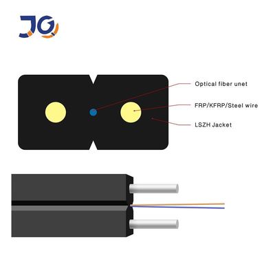 Ενιαίο καλώδιο πτώσης οπτικών ινών τρόπου LSZH GJXH FTTX FTTB FTTH