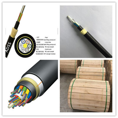 Length 3km 100m Span 12core ADSS Fiber Optic Cable