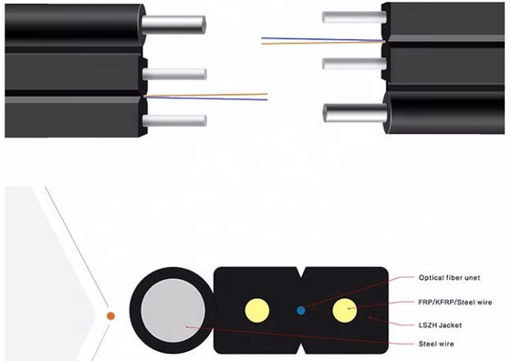 καλώδιο οπτικής ίνας 20kgs/Km G657A1 FRP FTTH