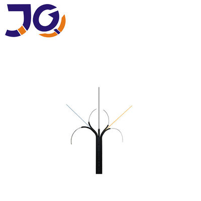 Καλώδιο πτώσης G657A1 Ftth με το αυτοφερόμενο χαλύβδινο σύρμα 1.0mm ίνα 2