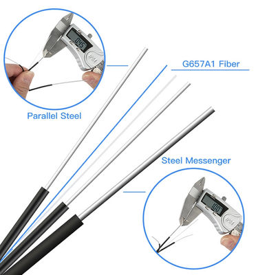 Μαύρη δύναμη ινών FRP καλωδίων 2F G657A1 καλωδίων πτώσης Gjyxfch