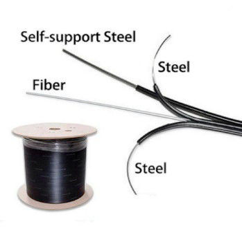 Καλώδιο πτώσης οπτικών ινών G652D G657A LSZH FTTH 1 πυρήνας 2 4