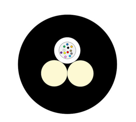 FTTH 12 προσαραγμένος καλώδιο χαλαρός σωλήνας οπτικών ινών πτώσης πυρήνων ADSS