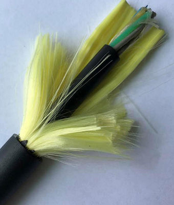 Ενιαίος τρόπος όλη η διηλεκτρική αυτοφερόμενη έκταση 100m 24 καλώδιο ινών πυρήνων ADSS