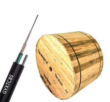 Αυτοφερόμενο 6 εναέριο GYXTC8S GYXTC8Y σχήμα 8 πυρήνων καλώδιο οπτικών ινών