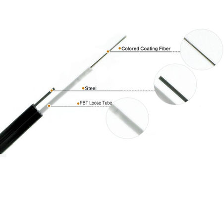 48 προσαραγμένο πυρήνας σχήμα 8 χαλύβδινων συρμάτων σακάκι PE καλωδίων ινών