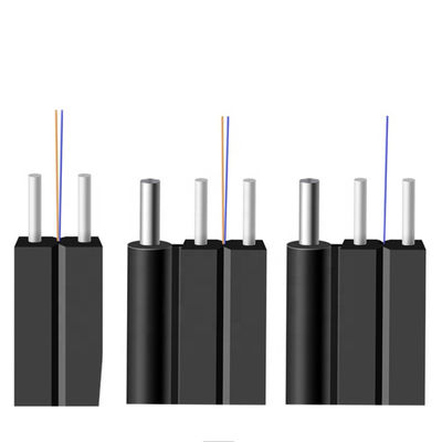 4 πυρήνες G657A1 Single Mode FTTH Indoor Drop Cable Flat Aerial Fiber Optic Cable