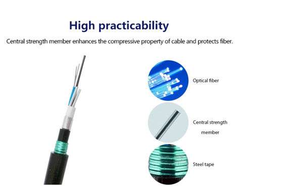 Διπλό άμεσο θαμμένο νερό καλωδίων οπτικών ινών θηκών GYTA53 υπόγειο ανθεκτικό