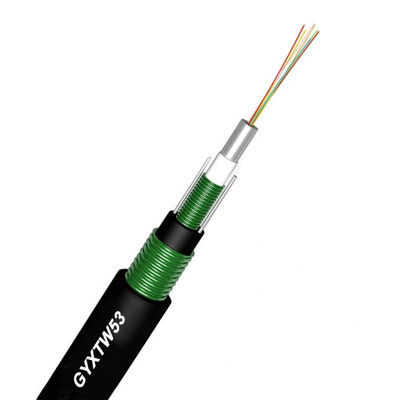 Διπλός θωρακισμένος τύπος καλωδίων G657A οπτικών ινών ταινιών χάλυβα για τον αγωγό