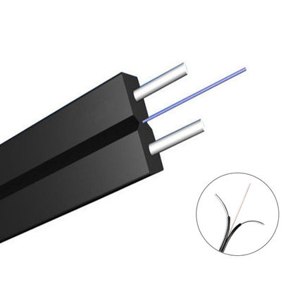 αυτοφερόμενο Lszh καλώδιο πτώσης 1F FTTH με τον αγγελιοφόρο χαλύβδινων συρμάτων