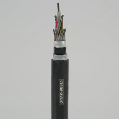 2- 288 Κεντρική υγρασία ανθεκτική χαλυβουργική ταινία θωρακισμένη GYTA53 Οπτικό καλώδιο ινών για υπόγειο