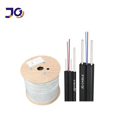 FRP G657 FTTH Fiber Optic Drop Cable 1 2 4 Core Εξωτερικό/Εσωτερικό καλώδιο οπτικών ινών με ατσάλινο καλώδιο