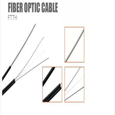 1χλμ. 2χλμ. 3χλμ. Πλαϊγουντ τύμπανο FTTH καλώδιο πτώσης οπτικών ινών 1 πυρήνας ενιαίου τρόπου εσωτερικό καλώδιο οπτικών ινών