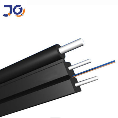 FRP G657 FTTH Fiber Optic Drop Cable 1 2 4 Core Εξωτερικό/Εσωτερικό καλώδιο οπτικών ινών με ατσάλινο καλώδιο